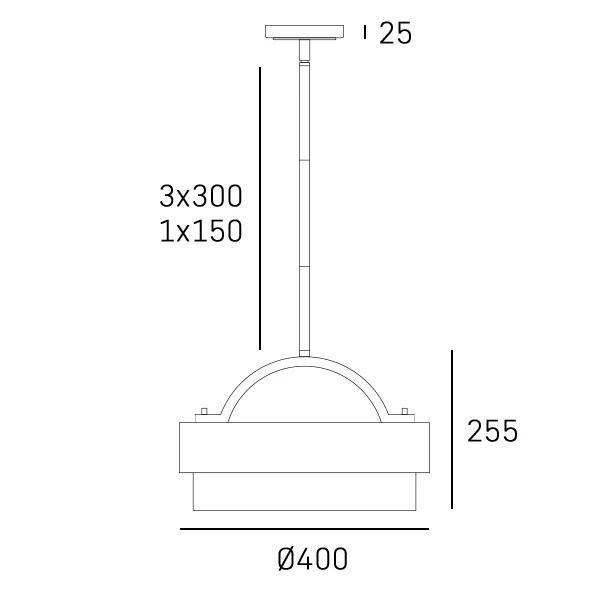 Lampe à suspension CosmoLight COBURG 4L E14, D 40cm