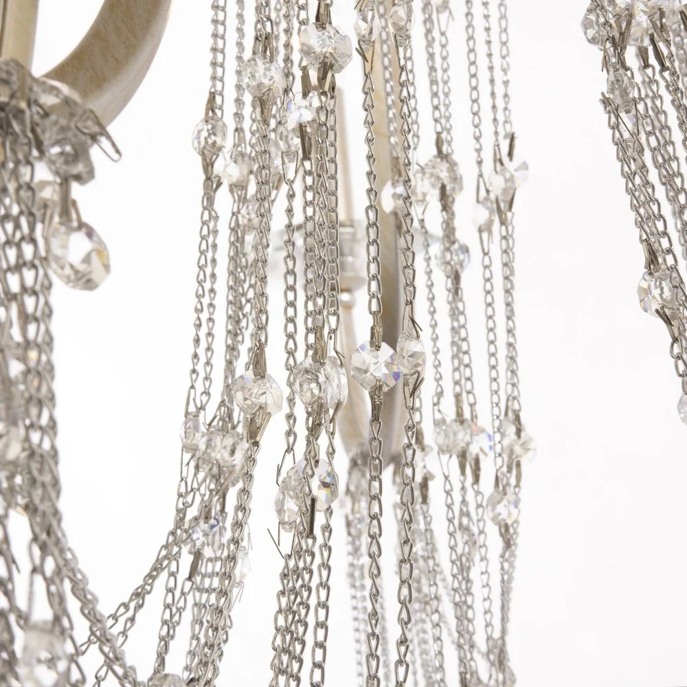 Lustre CosmoLight Madrid 5L en cristal et métal, douille E14