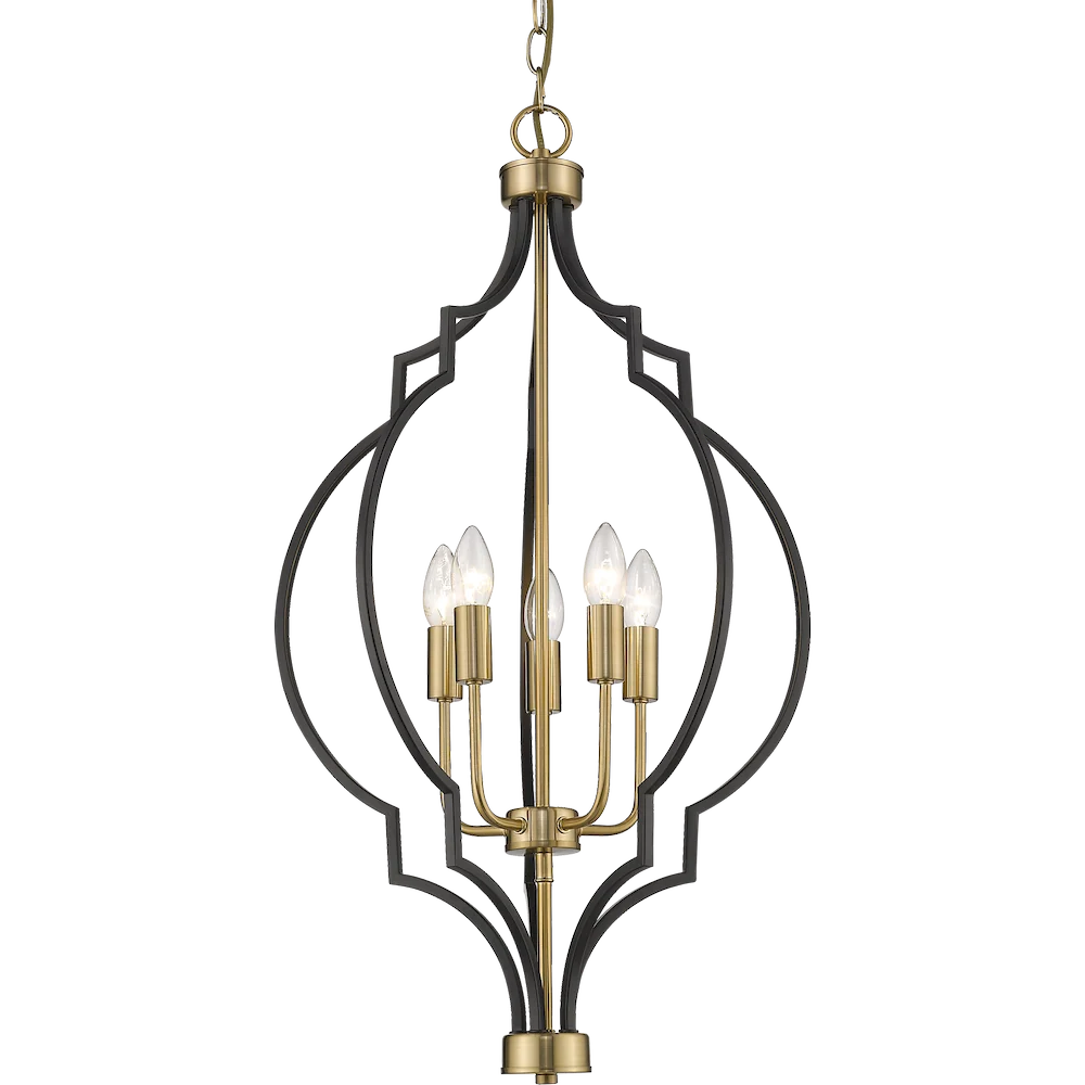 Lustre CosmoLight Nashville 5L en métal noir E 14