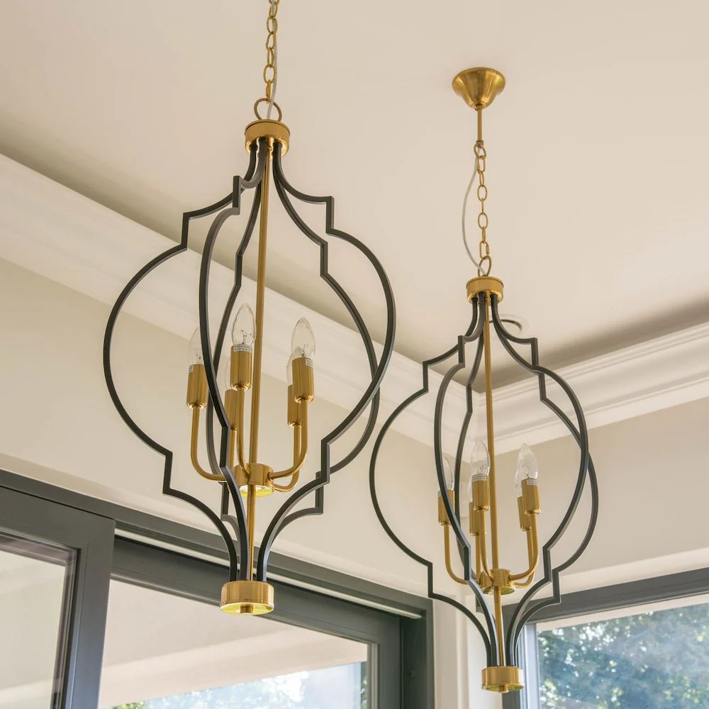 Lustre CosmoLight Nashville 5L en métal noir E 14