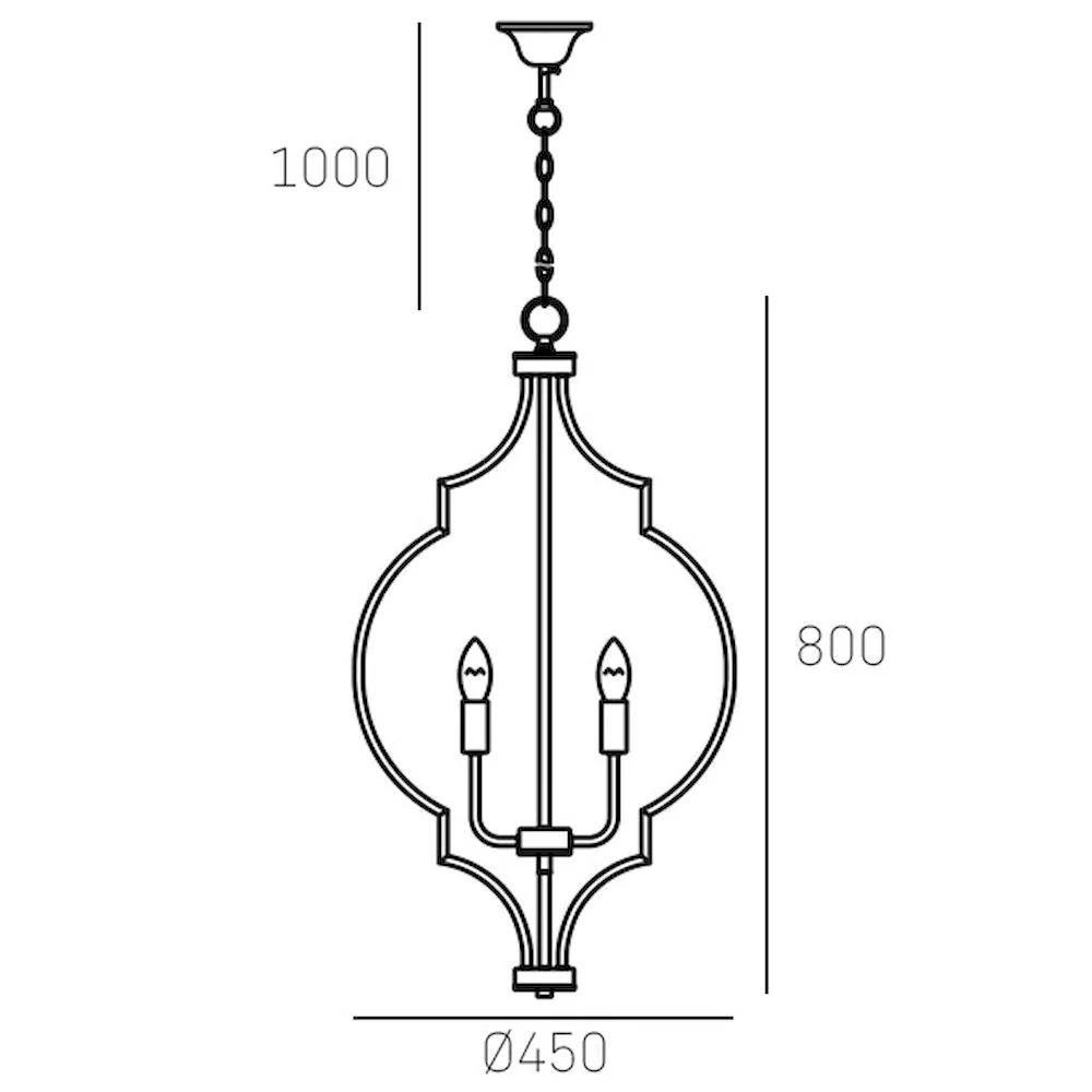 Lustre CosmoLight Nashville 5L en métal noir E 14