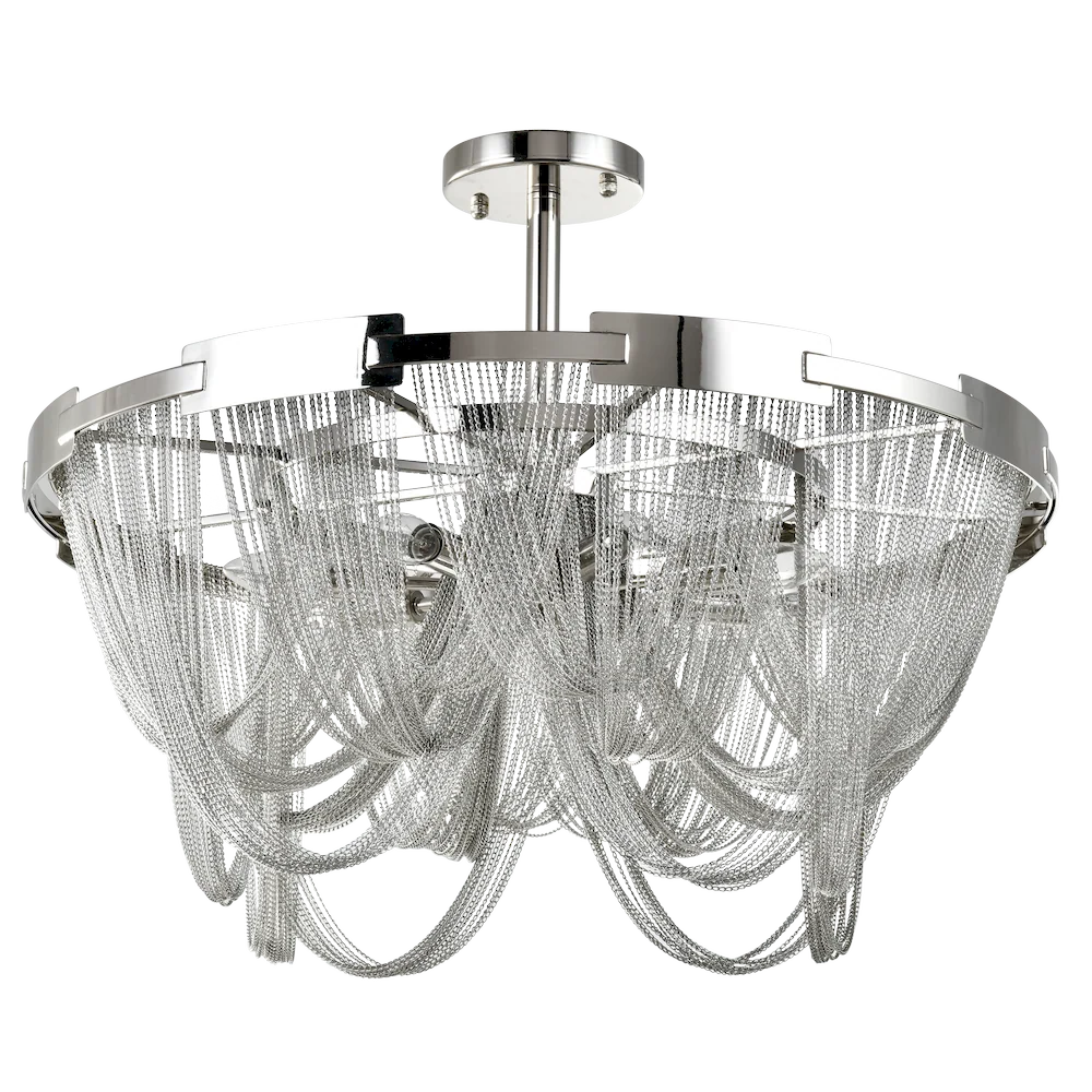 Plafonnier CosmoLight Roma 8L nickel D 80cm