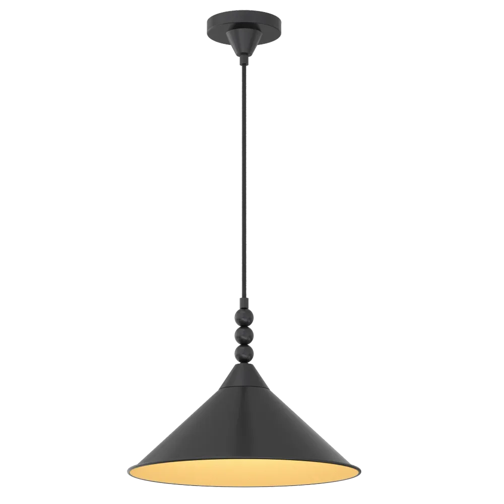 Suspension CosmoLight ASHFORD 1L E27, D 27 cm Black