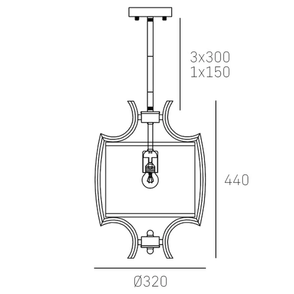 Suspension CosmoLight Faro nickel E14