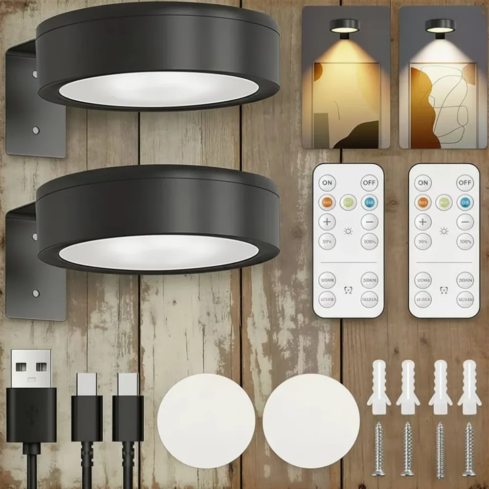 LUMIPIC – Lampe LED rechargeable pour tableaux avec télécommande Cozey Maison