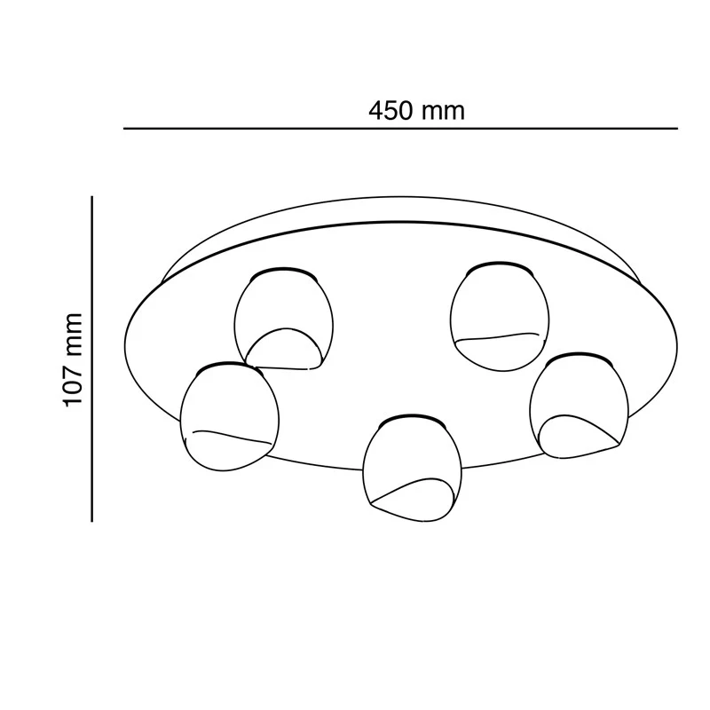 Plafonnier CristalRecord Fany LED 25W, D 45cm
