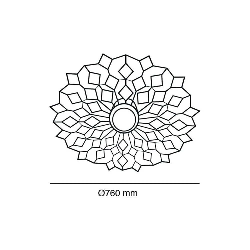 Plafonnier encastré CristalRecord LED 56W, D 76cm