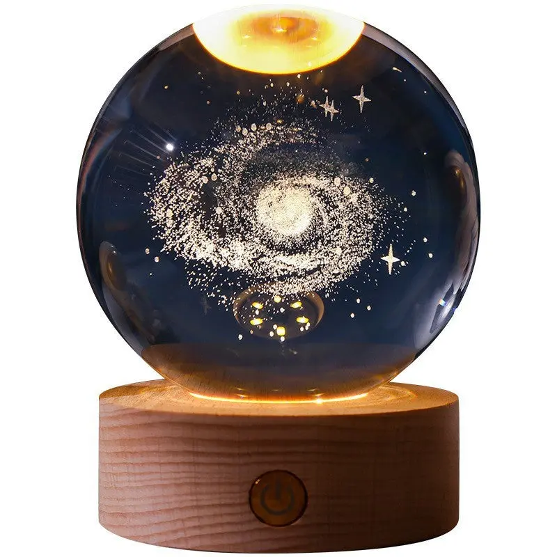 CristaLumi - Lampe de Nuit 3D en Cristal avec Éclairage LED