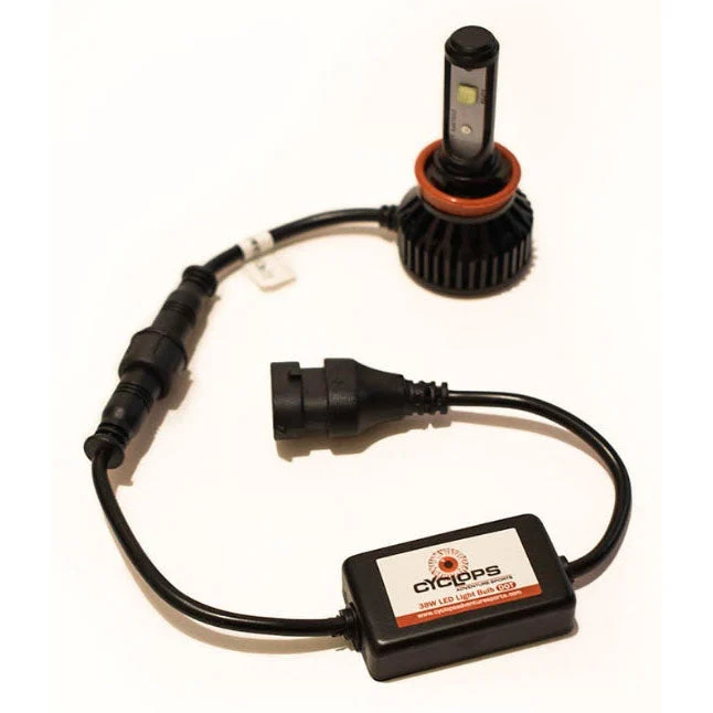 Ensemble d'Ampoule de Phare au DEL H8, H9 & H11 4800 Lumen - Motos à Courant Continu (DC) Cyclops