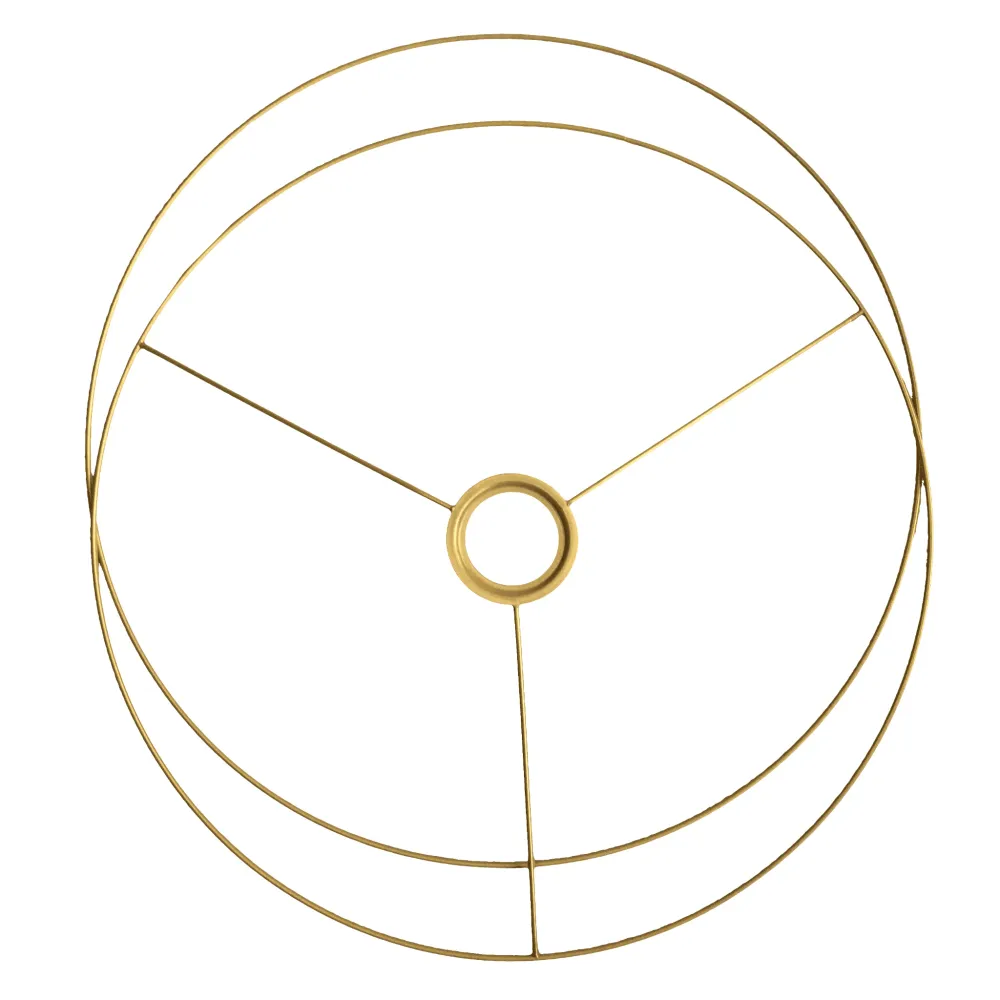 Dannells Kit de deux anneaux métalliques dorés de 20 cm pour tambour de lampe