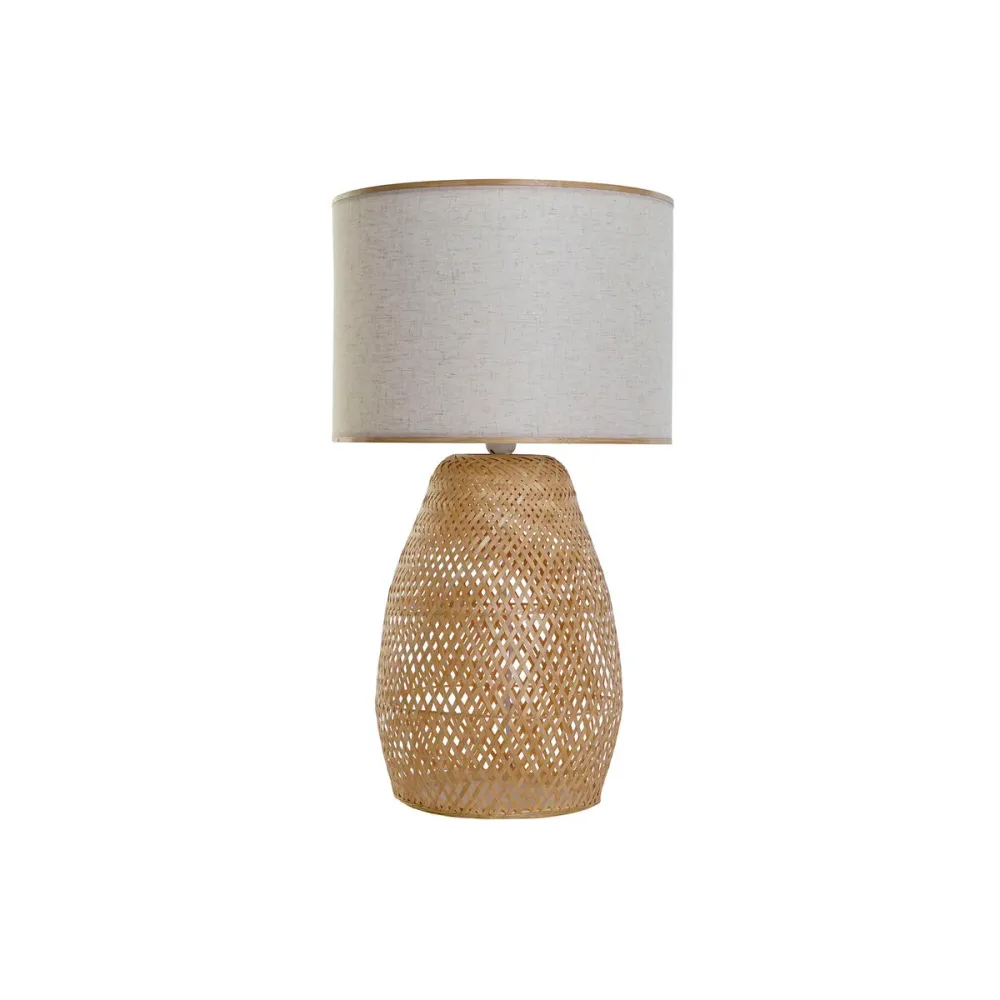 Lampe de bureau DKD Home Decor Marron Naturel Bambou 50 W 220 V 40 x 40 x 71 cm