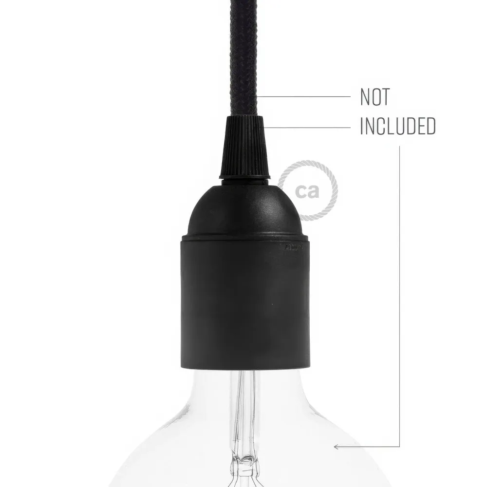 Douille d'ampoule Bakélite phénolique noire - Partie de lampe E26 UL avec mise à la terre