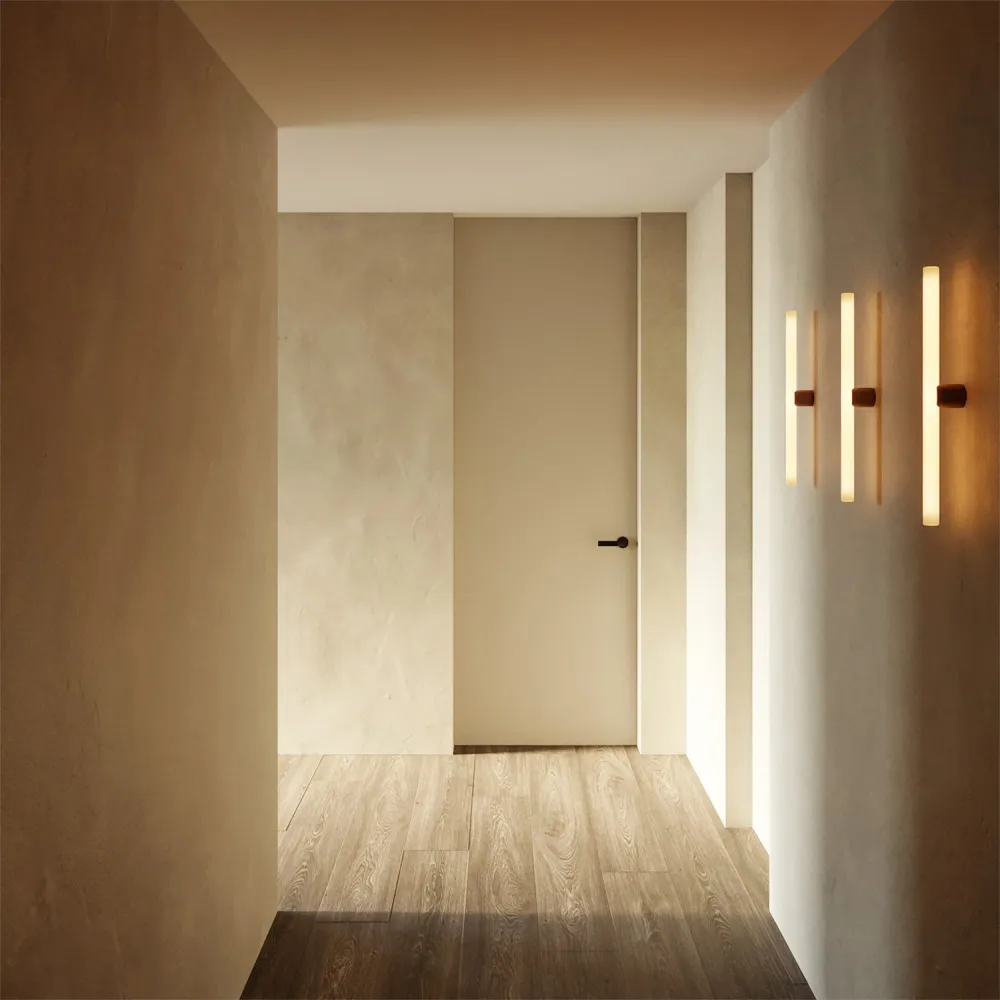 Douille esse14 murale ou plafond avec raccord S14d - Étanche IP44 - Effet Wengé