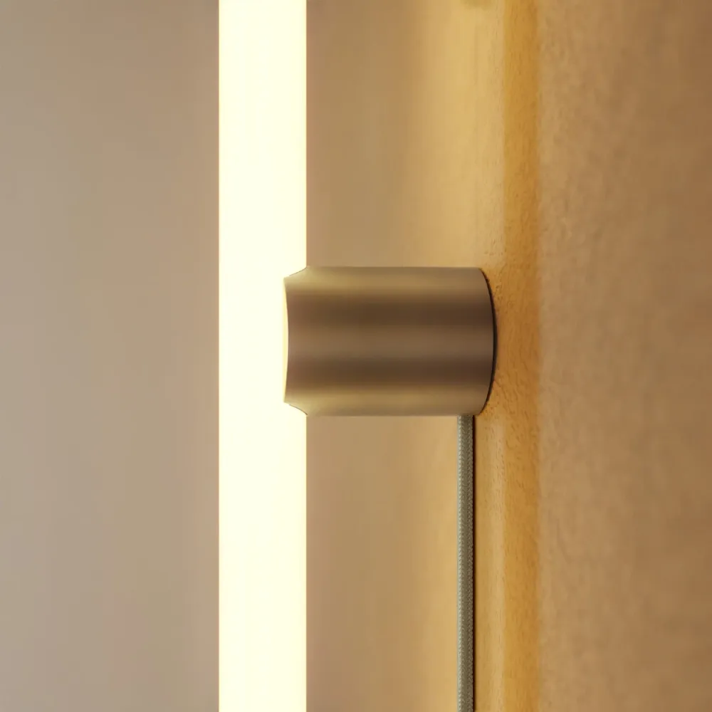 Douille S14d Spostaluce en métal pour mur ou plafond - Titane satiné