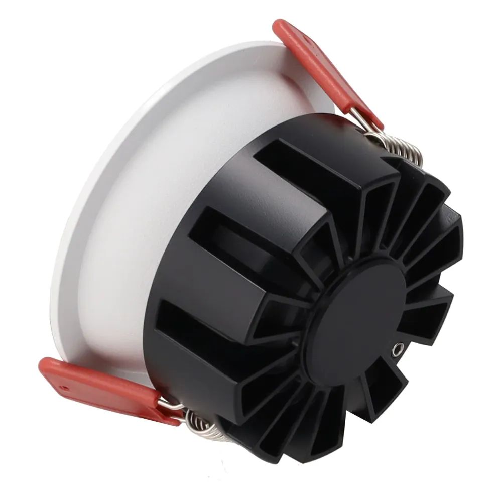 Downlight LED 8W CCT avec puce OSRAM, découpe Ø 75 mm, réflecteur noir