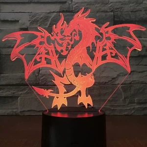 Lampe Dragon Enflammé (3D) Dragon Naga