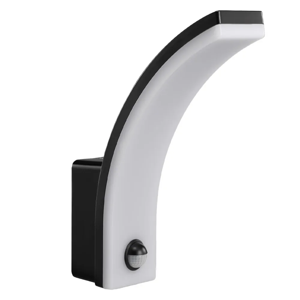 Détecteur de mouvement Maclean Lampe LED, détecteur de mouvement PIR, noir, 20W, IP65, 2000lm, blanc neutre (4000K) MCE512...