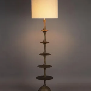Lampadaire Disques Cath en Manguier Massif - DutchBone