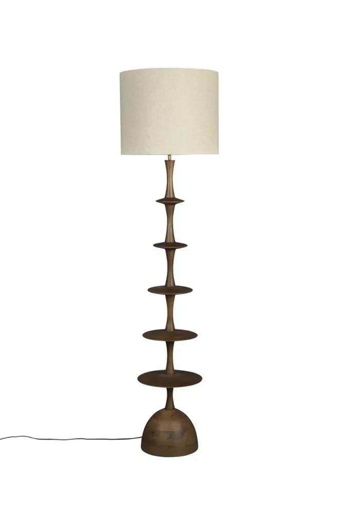 Lampadaire Disques Cath en Manguier Massif - DutchBone
