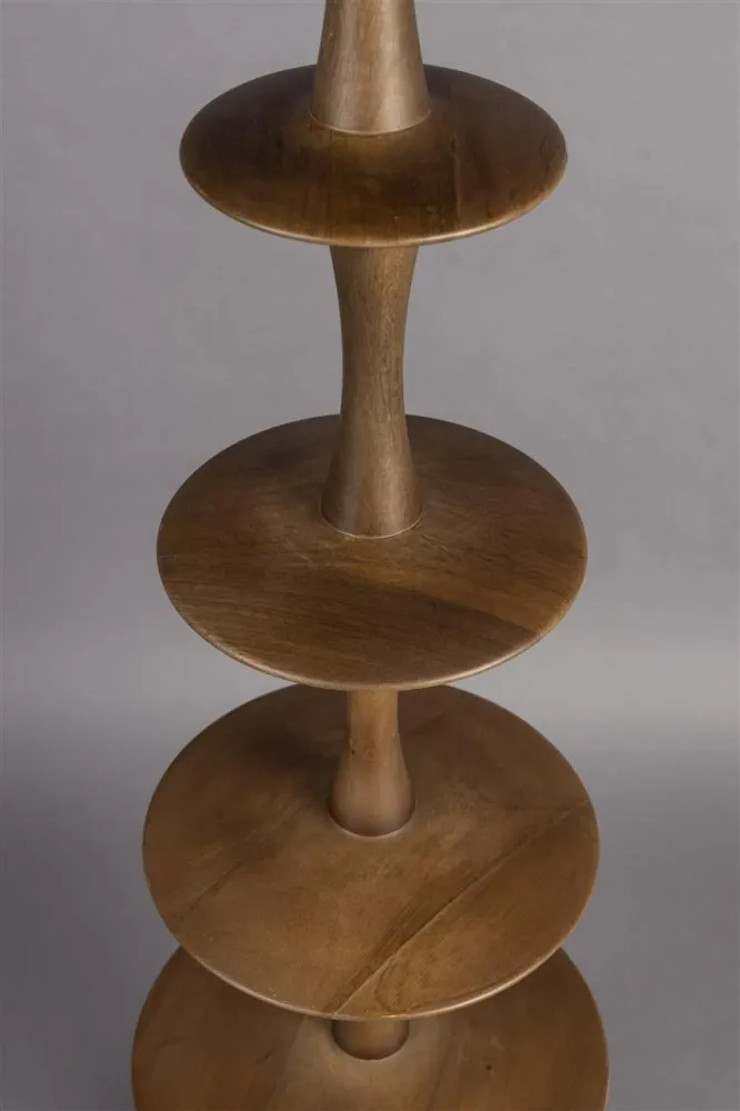 Lampadaire Disques Cath en Manguier Massif - DutchBone