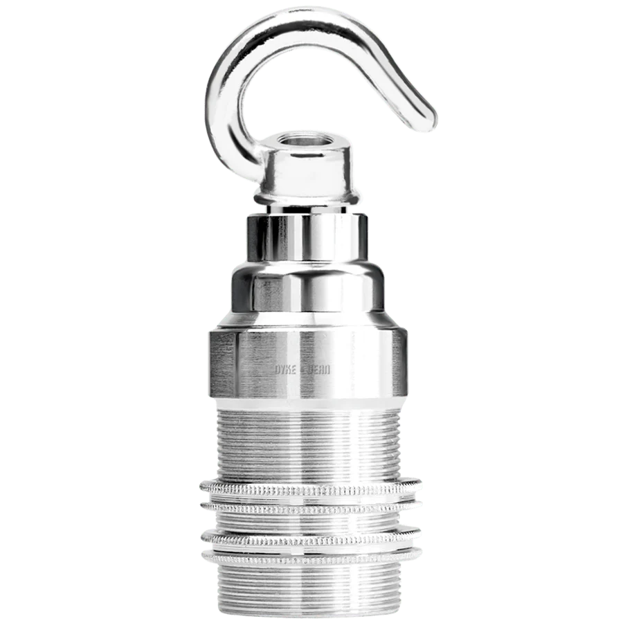CROCHET PORTE AMPOULE EN METAL LOURD E14 CHROME DYKE & DEAN