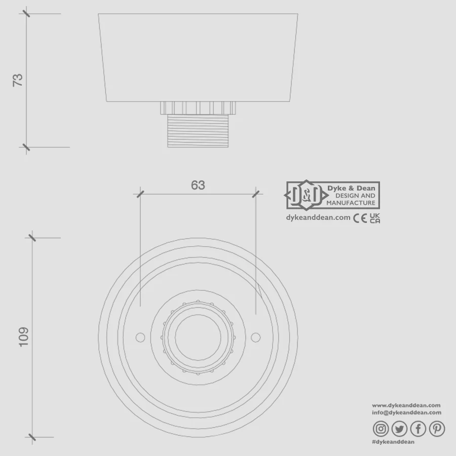 DUROPLAST CRÈME ARRIÈRE FILAIRE MUR ET PLAFOND GIVRÉ DYKE & DEAN