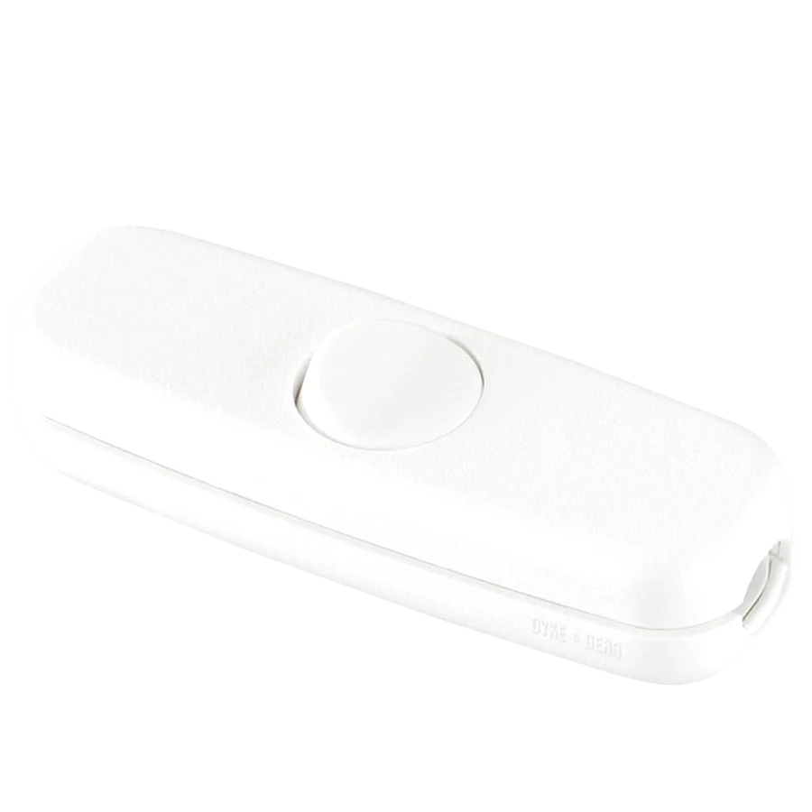 INTERRUPTEUR D'ÉCLAIRAGE DE LAMPE À CÂBLE BLANC EN LIGNE ÉTROIT DYKE & DEAN