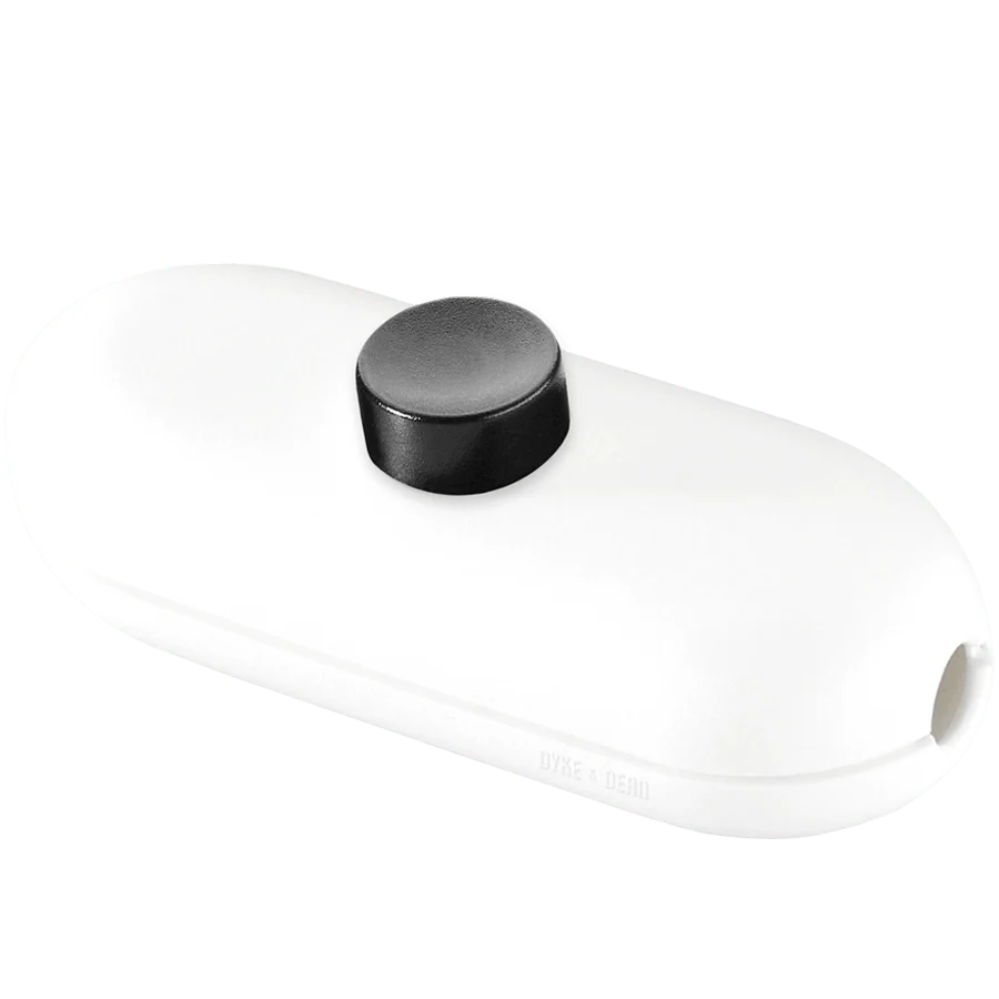 INTERRUPTEUR D'ÉCLAIRAGE DE LAMPE À CÂBLE EN LIGNE À BOUTON DOMINO DYKE & DEAN