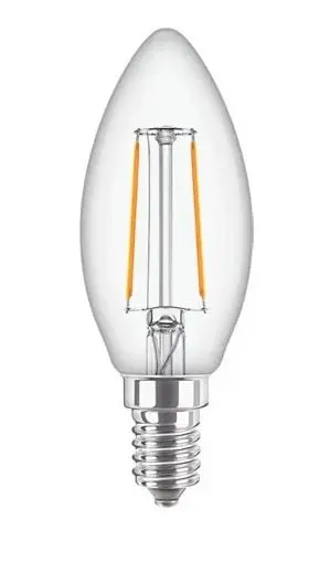 E14 | LED blanc chaud | Filament clair