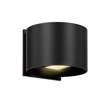 ECLAIRAGE DALS LEDWALL002D-BK LUM MURALE COURBEE 7W 120V 3K 600LM FINI NOIR e3-electricite