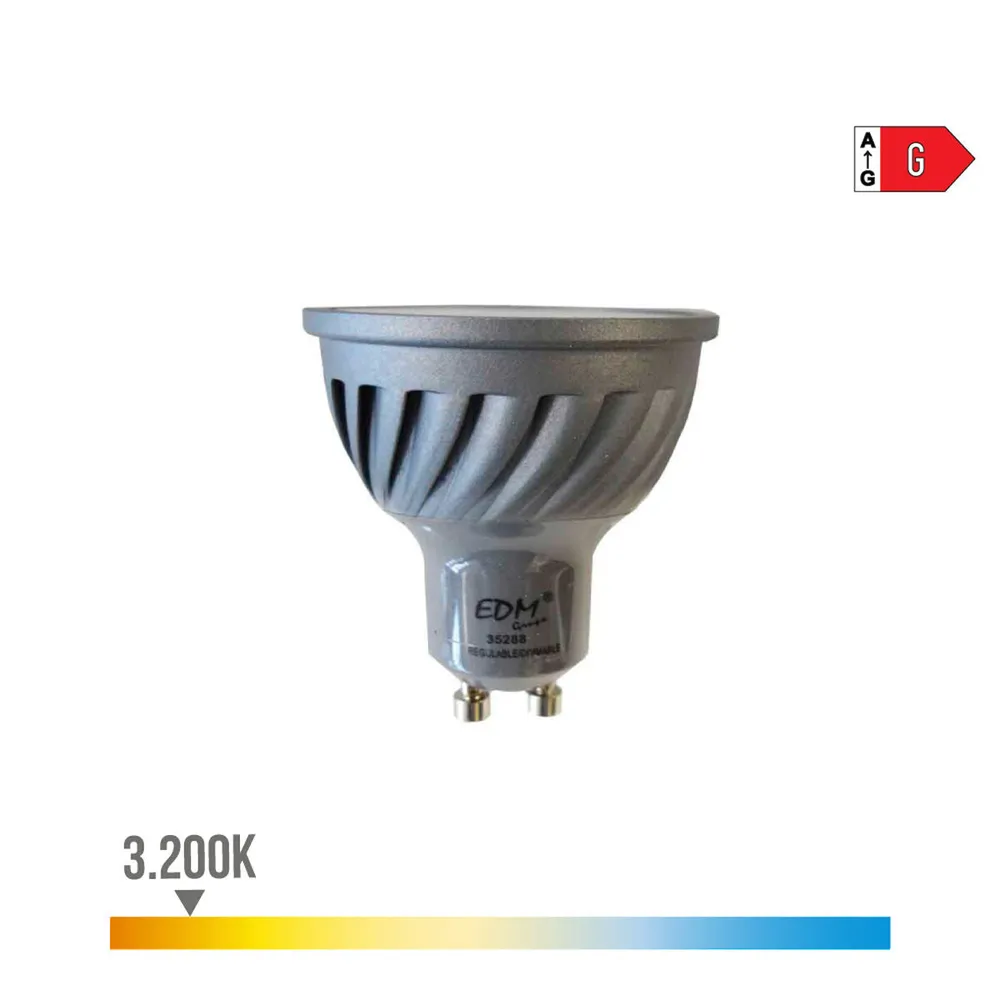 Lampe LED EDM Réglable G 6 W GU10 480 Lm Ø 5 x 5,5 cm (3200 K) EDM Product