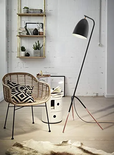 EGLO 49945 Lampe sur Pied, Acier, 60 W, Schwarz, Kupfer