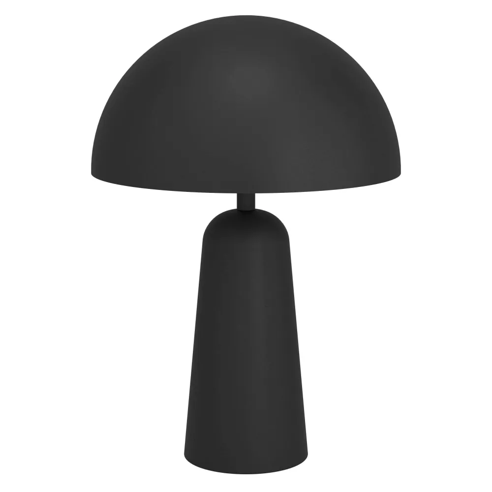 EGLO Lampe de chevet Aranzola, lampe à poser géométrique, lampe de table en métal noir et blanc, luminaire décoratif pour...