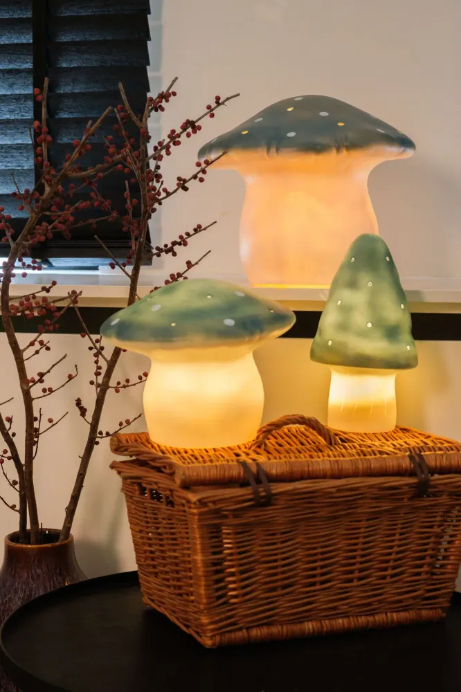 Lampe champignon moyenne, sarcelle naturel Egmont Toys