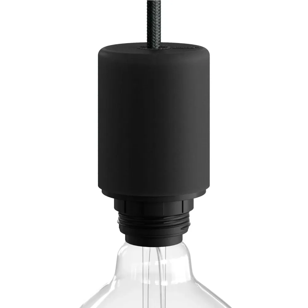 EIVA ELEGANT Kit Douille IP65 Outdoor en silicone pour abat-jour E27 - Système Modulair - Noir