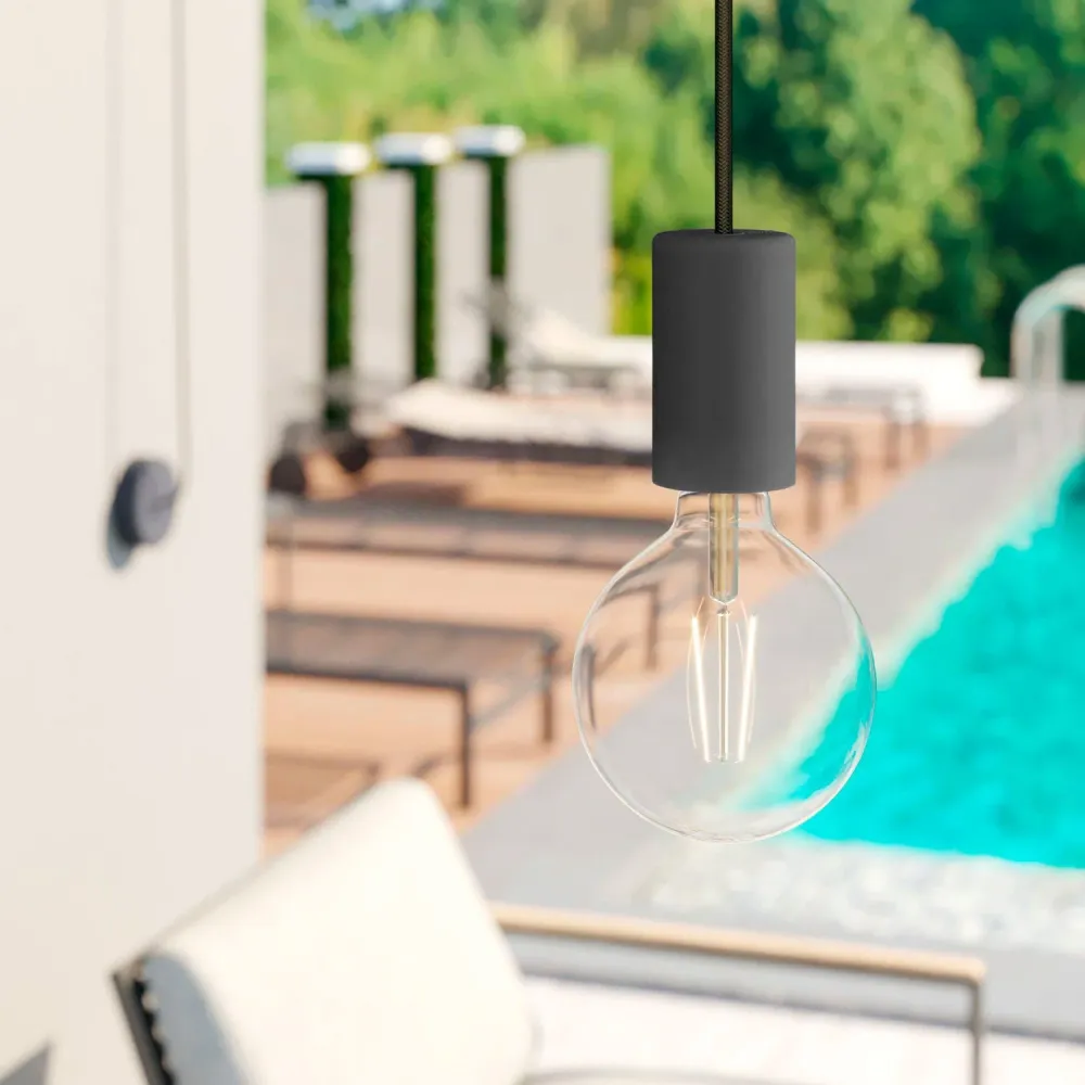 EIVA ELEGANT, kit douille pour extérieur E27 IP65 en silicone pour système Modulair - Noir