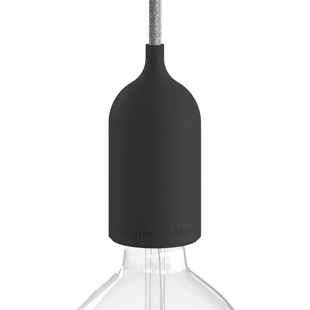 EIVA PASTEL Kit Douille IP65 pour Extérieur en Silicone E27 - Système Modulair - Noir
