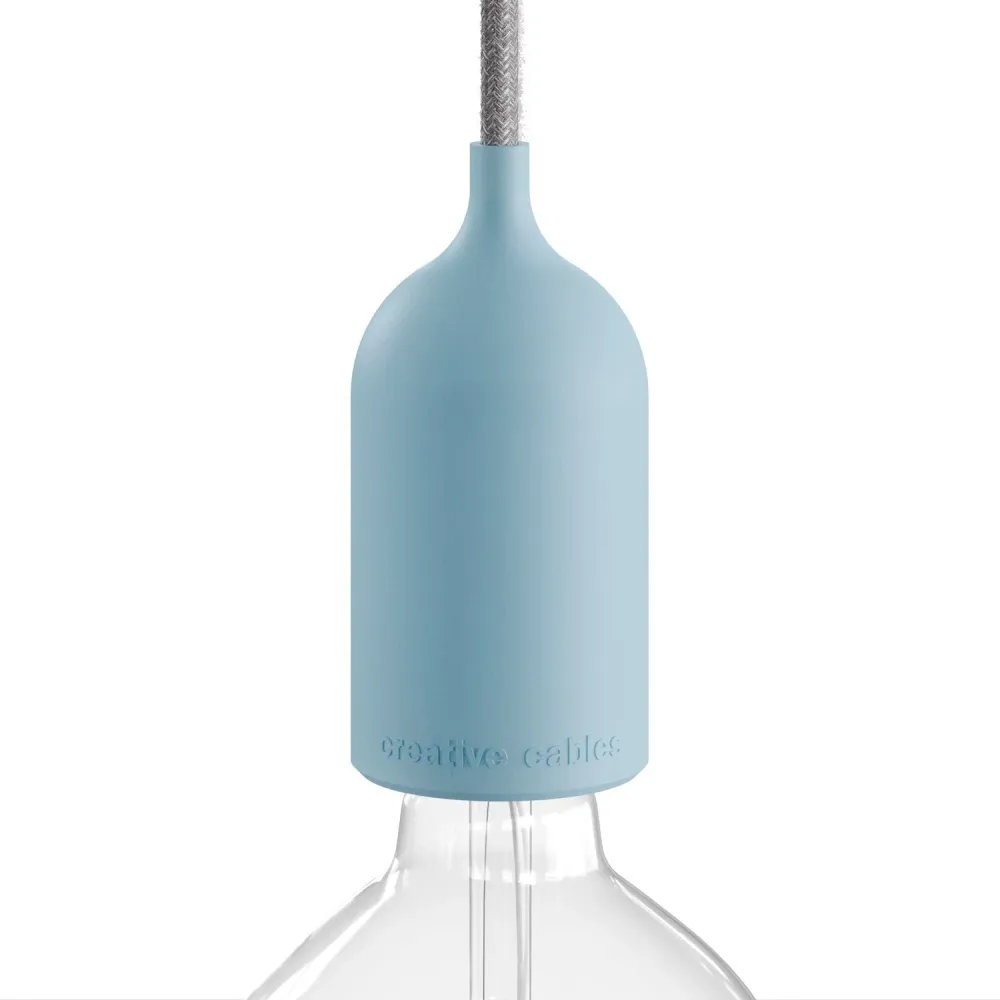 EIVA PASTEL, kit douille en silicone E26 - adapté aux zones humides - Bleu doux
