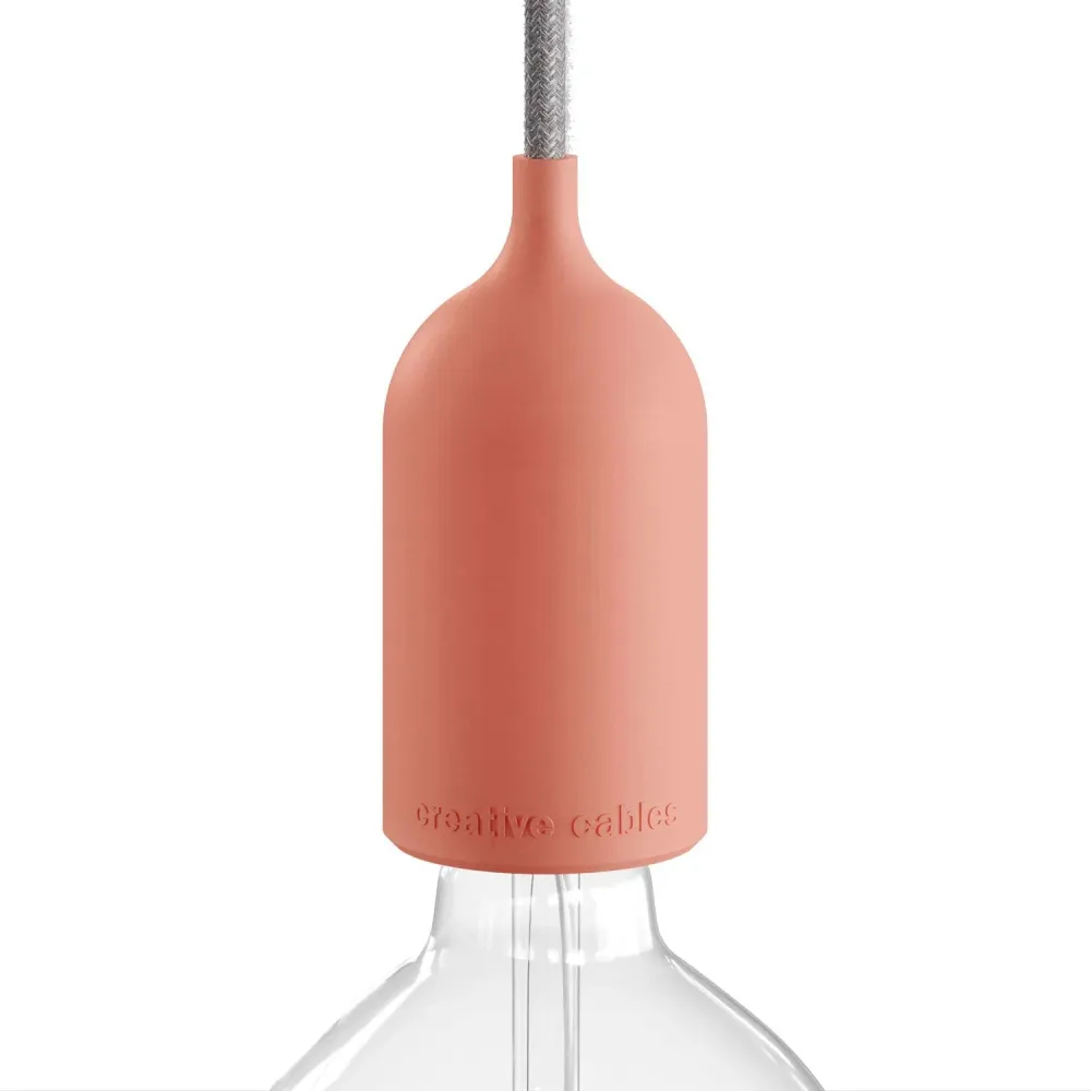 EIVA PASTEL, kit douille silicone E26 - adapté aux milieux humides - Saumon