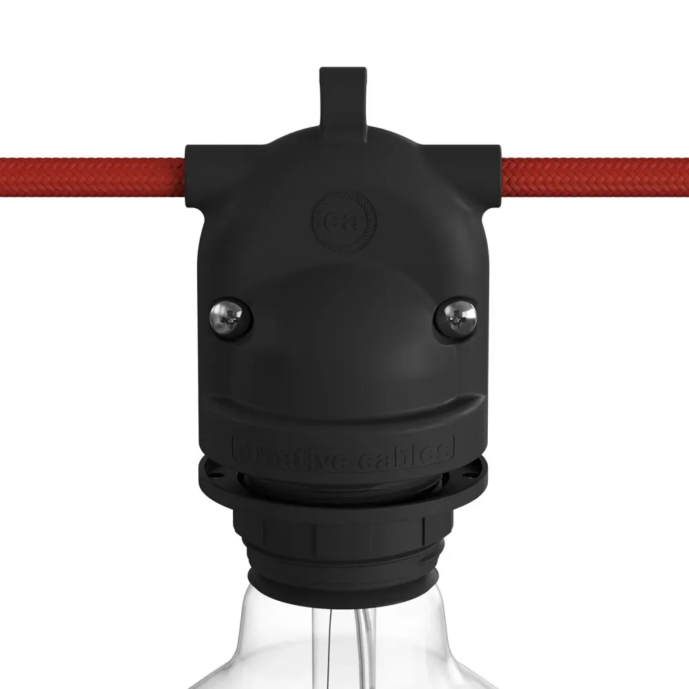 Eiva-2 - Douille d’extérieur à double sortie IP65 pour système Modulair - Noir, compatible E27