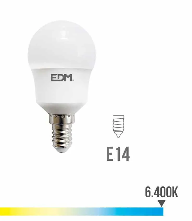 E14 LED SPHERICAL BULB 8.5W 940 LM 6400K COLD LIGHT Elektro3