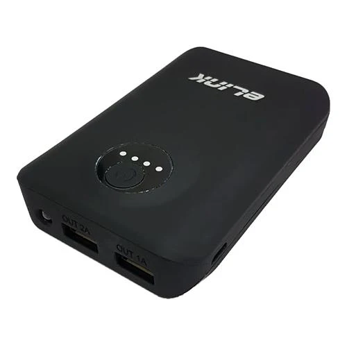 eLink Powerbank 2 Ports USB Avec Lampe De Poche 6800Mah