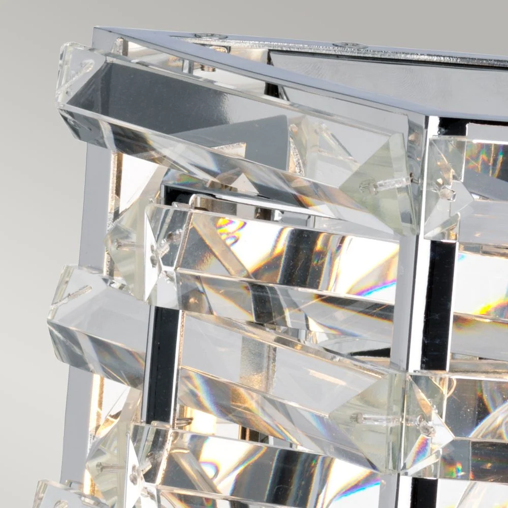 Applique murale Elstead Lighting (SHOAL2) Shoal acier, cristal E27 2L