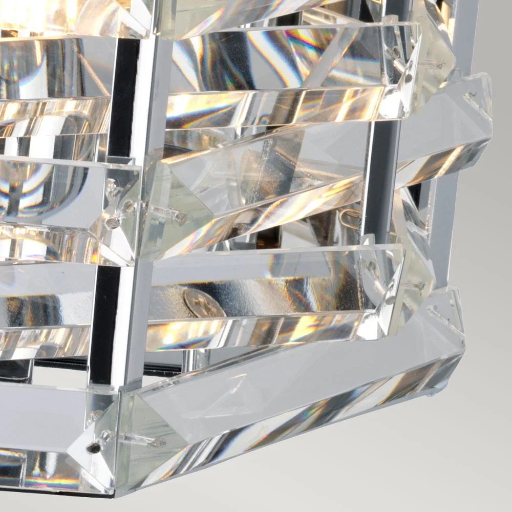 Applique murale Elstead Lighting (SHOAL2) Shoal acier, cristal E27 2L