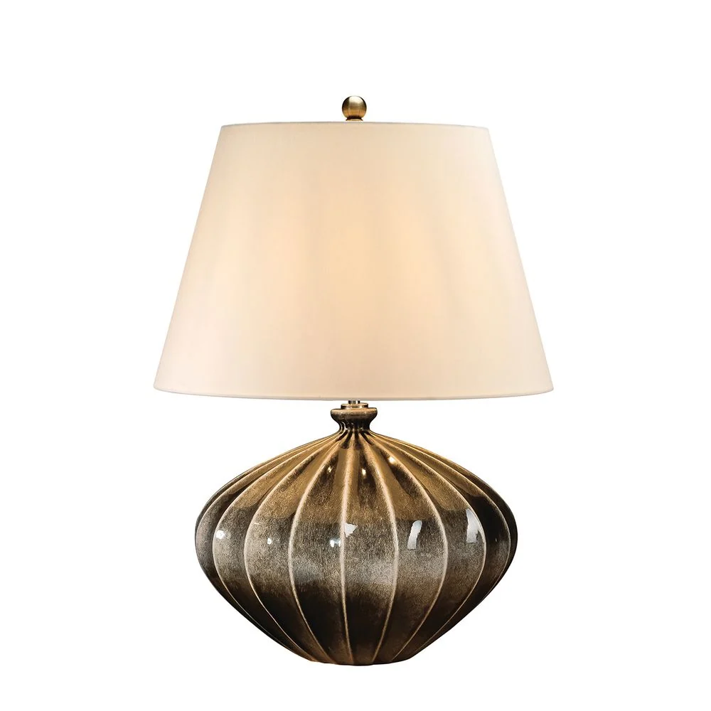 Lampe de table Elstead Lighting (RIB-PUMPKIN-TL) Rib Pumpkin en porcelaine E27