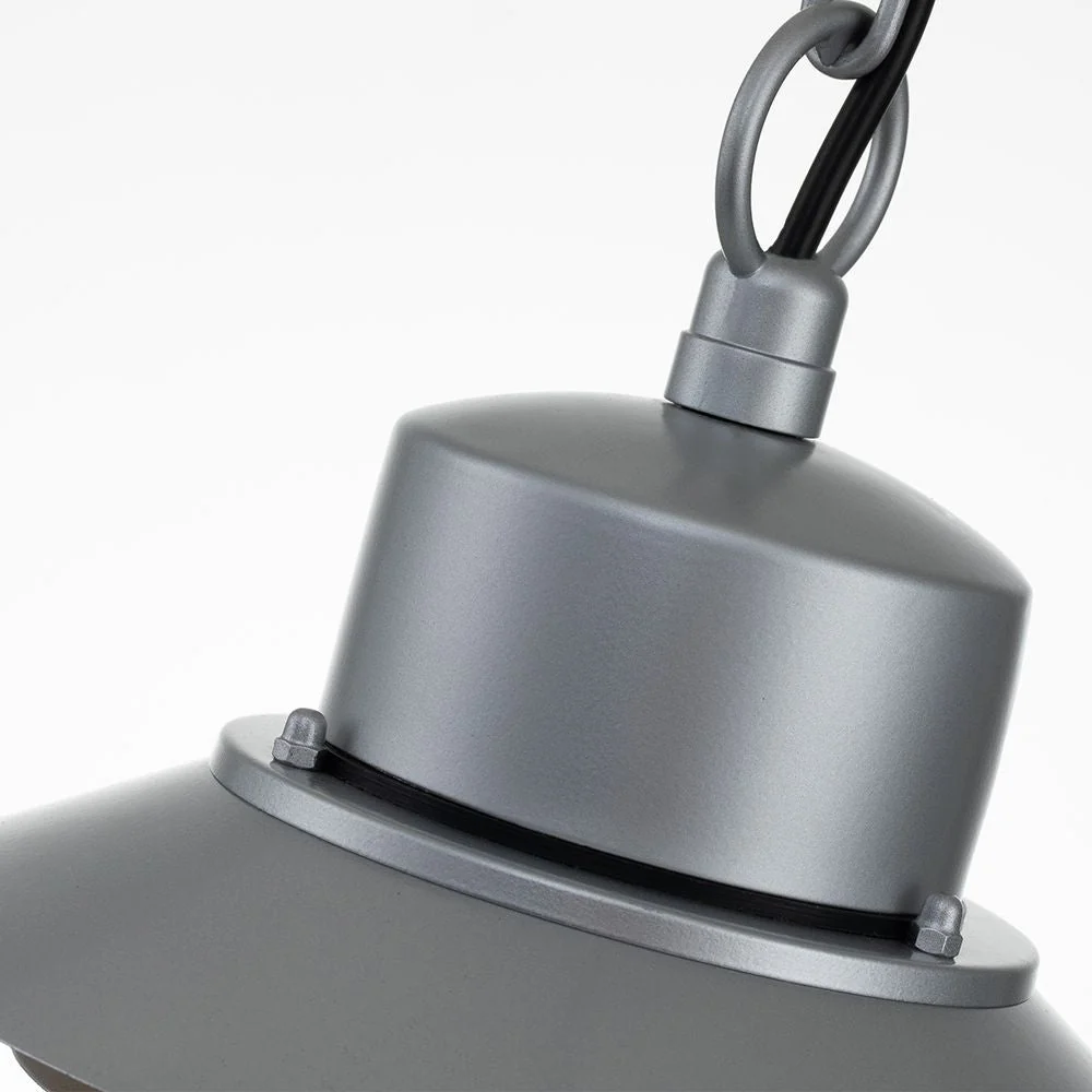 Plafonnier extérieur Elstead Lighting (COPENHAGEN8-SIL) Copenhagen, acier inoxydable, verre transparent E27