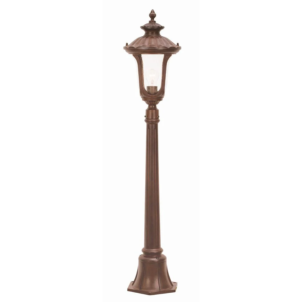 Réverbère Elstead Lighting (CC4-S) Chicago acier, verre soufflé à la main E27
