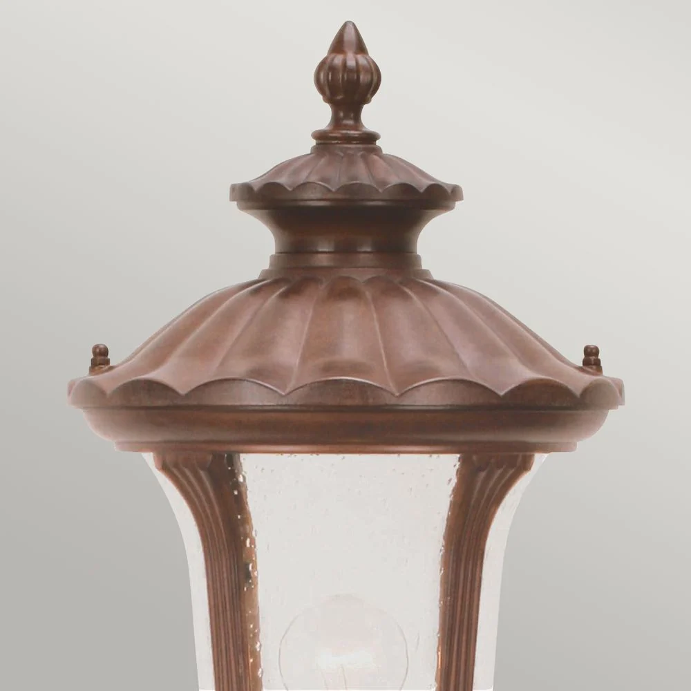Réverbère Elstead Lighting (CC4-S) Chicago acier, verre soufflé à la main E27