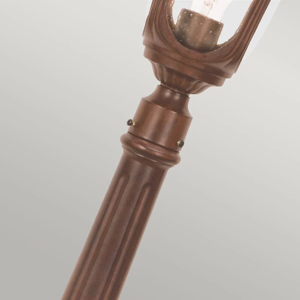 Réverbère Elstead Lighting (CC4-S) Chicago acier, verre soufflé à la main E27