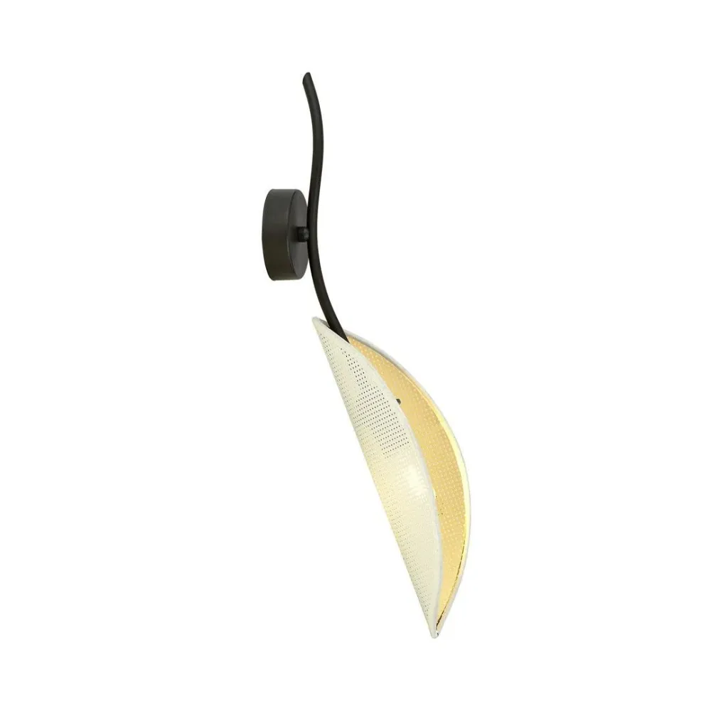 Applique murale LOTUS 1L, D12 noir, E14 Emibig